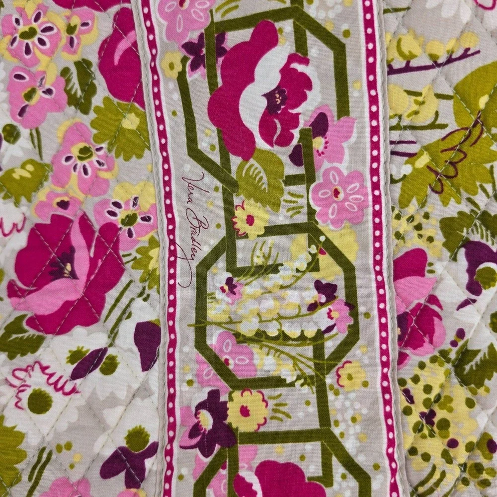 Vera Bradley Make Me Blush Quilted Laptop Messenger Bag‎ Retired 2010 Floral